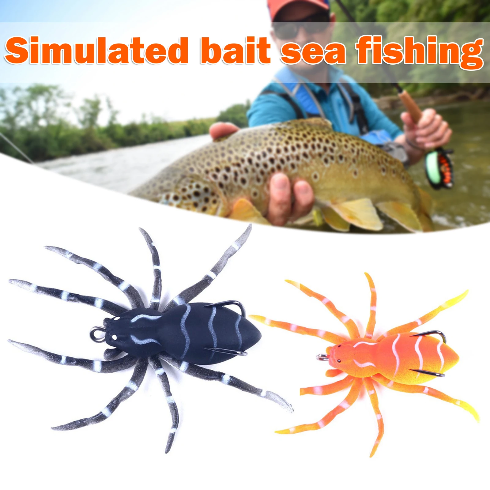 Spider Soft Fishing Lure 8cm 7g Bionic Artificial Bait Fishing Lure Carbon Steel Hooks Pike Carp Bait LA 
Spider Soft Fishing Lure 8cm 7g Bionic Artificial Bait Fishing Lure Carbon Steel Hooks Pike Carp Bait LA