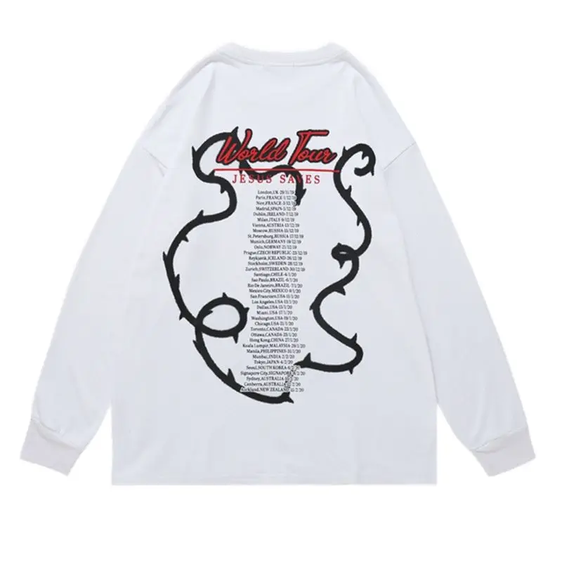 Chaopai Street Hip Hop Loose Direct Spray Letter Printing Round Neck Terry Cotton Long Sleeve Pullover Sweater Men
Chaopai Street Hip Hop Loose Direct Spray Letter Printing Round Neck Terry Cotton Long Sleeve Pullover Sweater Men