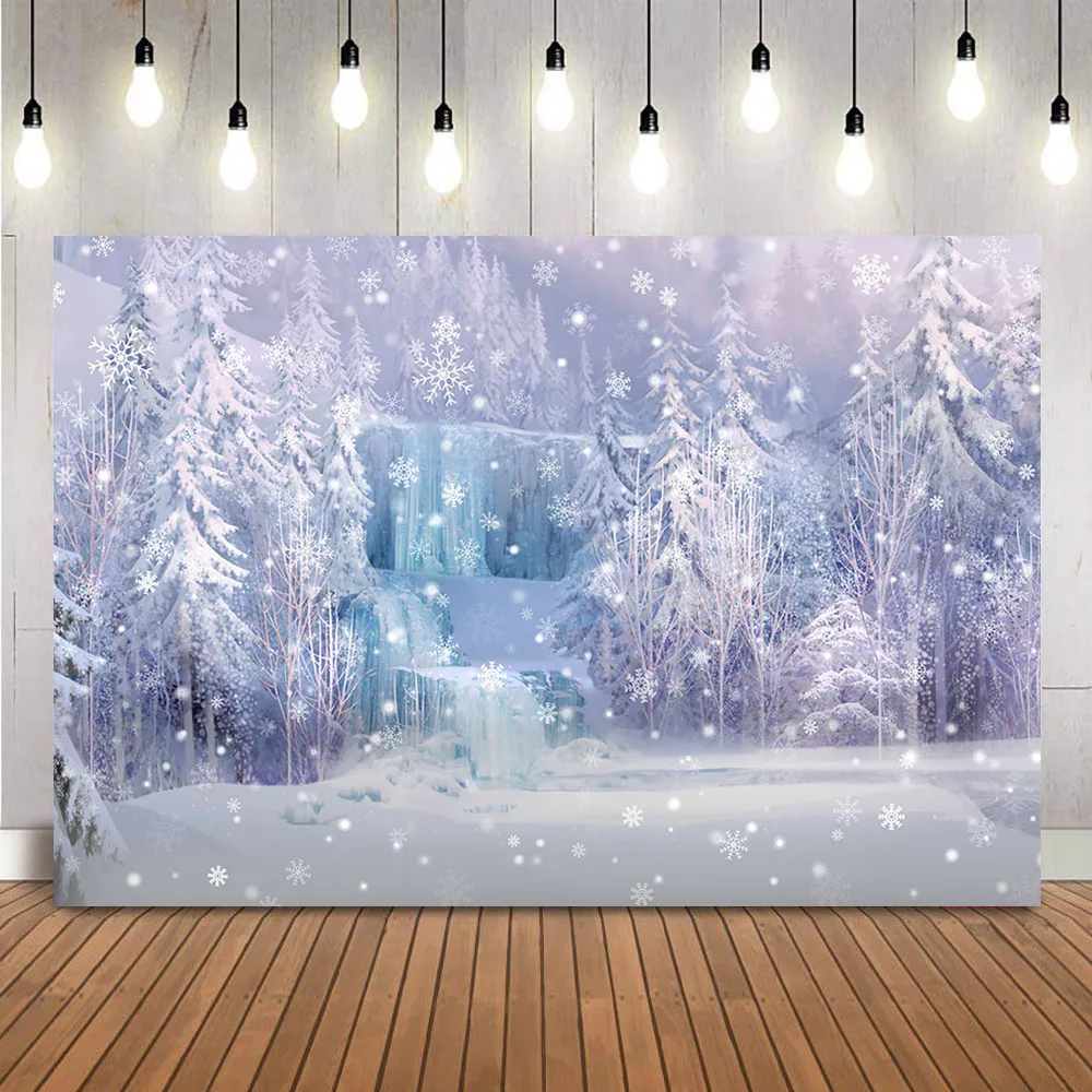 Winter Snow Mountain Backdrop for Photography White Pine Tree Forest Background for Photo Studio Snowflake Birthday Photocall
Winter Snow Mountain Backdrop for Photography White Pine Tree Forest Background for Photo Studio Snowflake Birthday Photocall