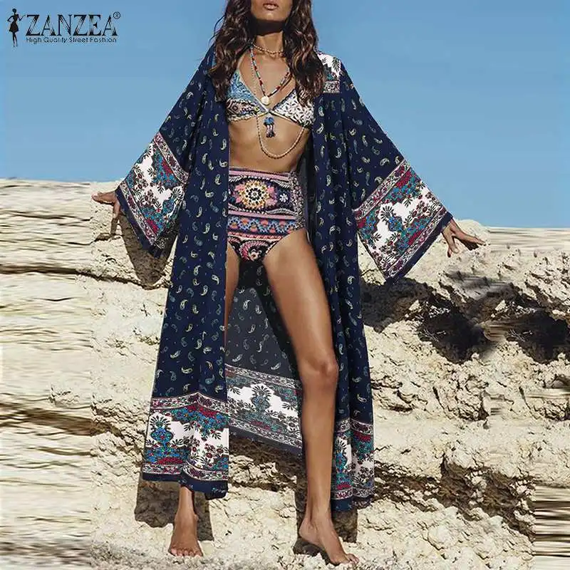 ZANZEA Women Casual Long Sleeve Tunic Tops Blusas Summer Blouse Beach Floral Printed Long Shirt Vintage Bohemian Cardigan Kimono
ZANZEA Women Casual Long Sleeve Tunic Tops Blusas Summer Blouse Beach Floral Printed Long Shirt Vintage Bohemian Cardigan Kimono