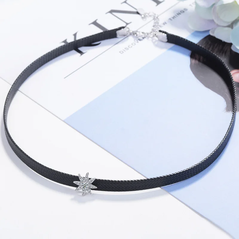 100% 925 Sterling Silver Elegant Shine CZ Zircon Star Ladies Choker Necklaces Jewelry Women Short Rope Chain 2020 New Arrival
100% 925 Sterling Silver Elegant Shine CZ Zircon Star Ladies Choker Necklaces Jewelry Women Short Rope Chain 2020 New Arrival