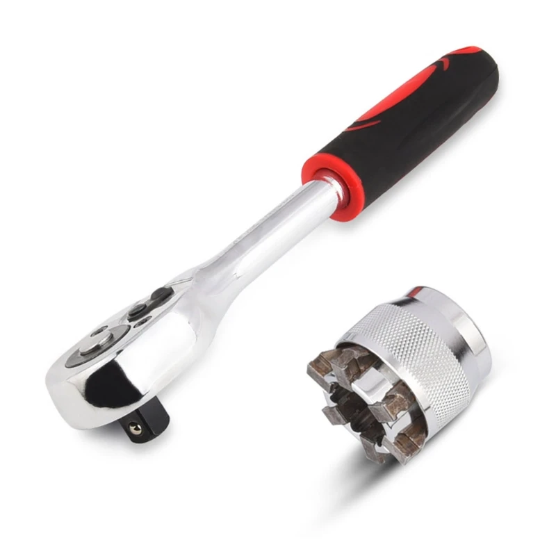 Universal Wrench Socket Wrench Multifunction Wrench Tool Rotatable Spanner Tool Compatible with Home & Car Repair
Universal Wrench Socket Wrench Multifunction Wrench Tool Rotatable Spanner Tool Compatible with Home & Car Repair