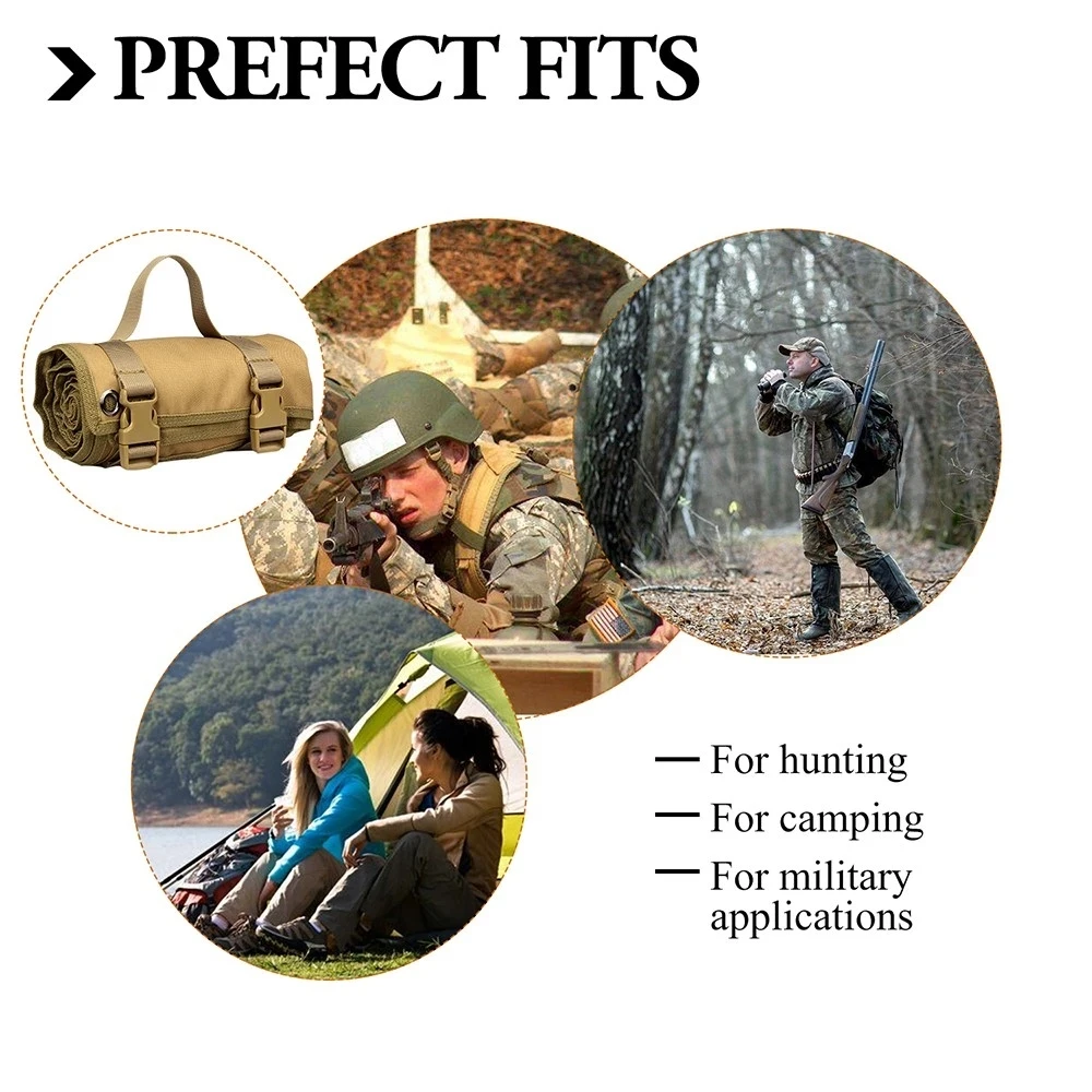 Tactical Roll-Up Shooting Mat Waterproof Lightweight 1000D Nylon Outdoor Hunting Molle Non-padded Mat for Rifle Gun Shotgun
Tactical Roll-Up Shooting Mat Waterproof Lightweight 1000D Nylon Outdoor Hunting Molle Non-padded Mat for Rifle Gun Shotgun