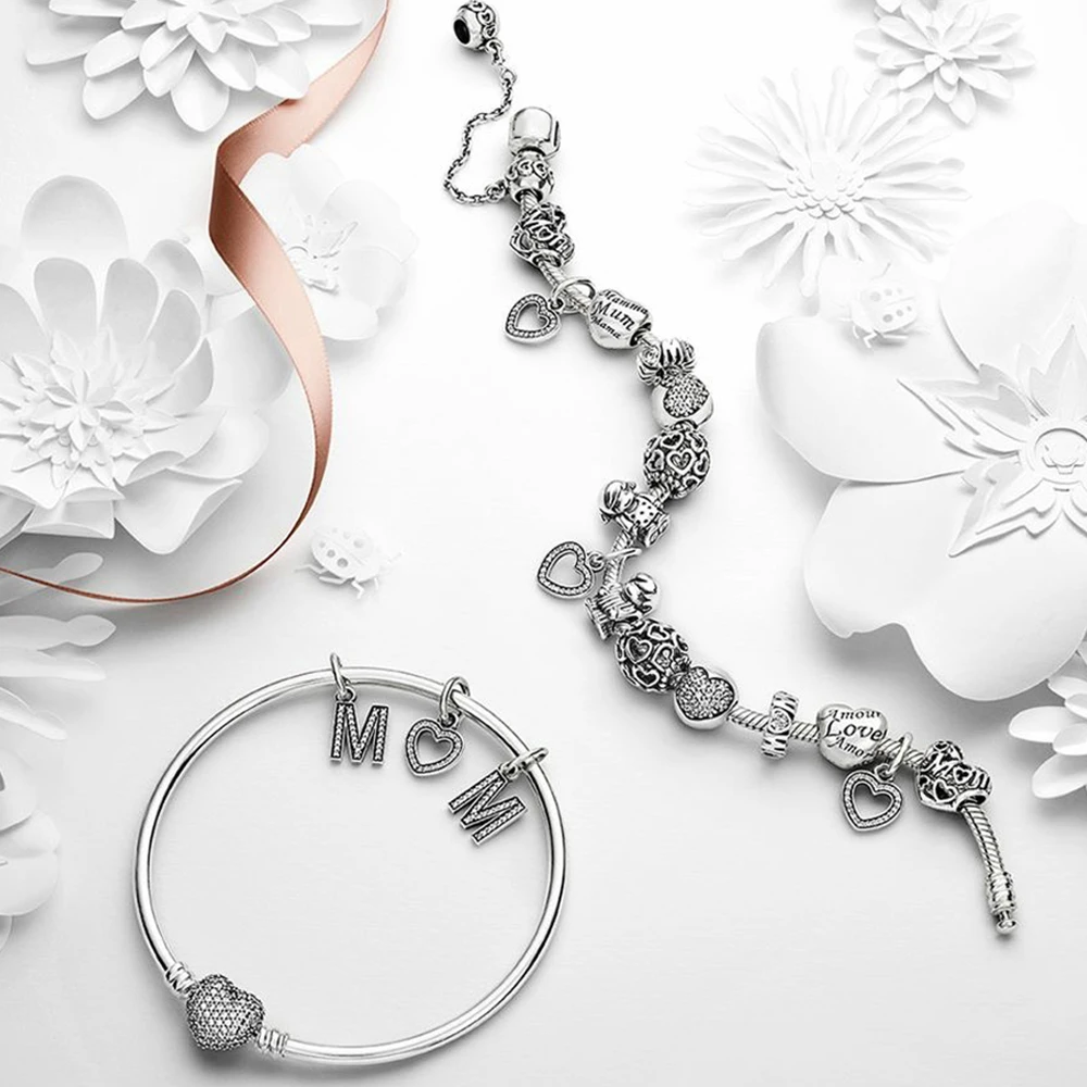 2020 100% 925 Sterling Silver Heart-shaped String Charm Charm Bracelet Bangle Set Mother's Day Customizable Message Size
2020 100% 925 Sterling Silver Heart-shaped String Charm Charm Bracelet Bangle Set Mother's Day Customizable Message Size