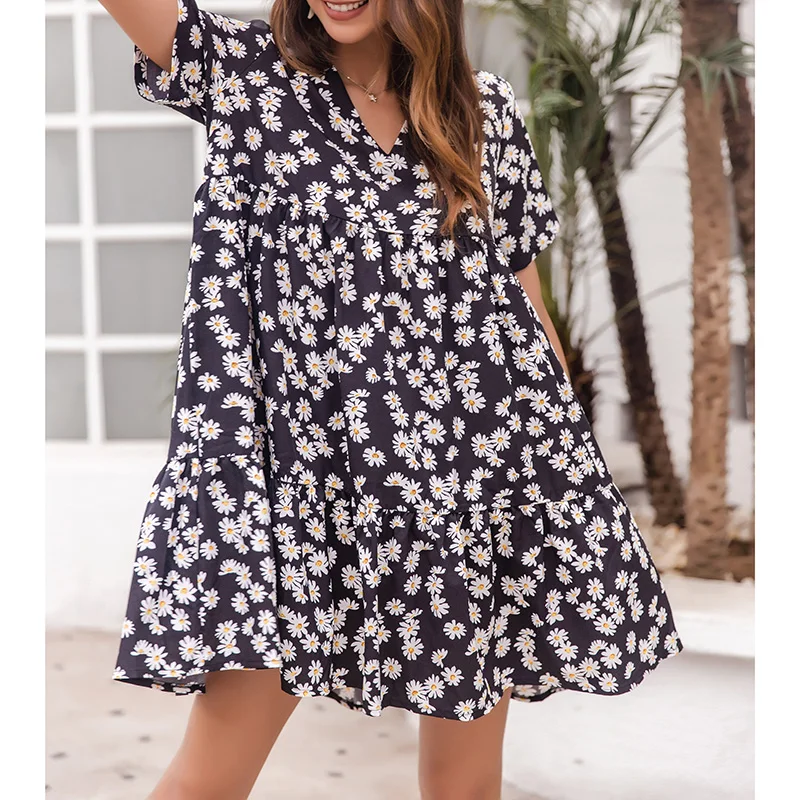 COIGARSAM Fashion Print Women Mini dress New Brief Dresses Black W0122
COIGARSAM Fashion Print Women Mini dress New Brief Dresses Black W0122