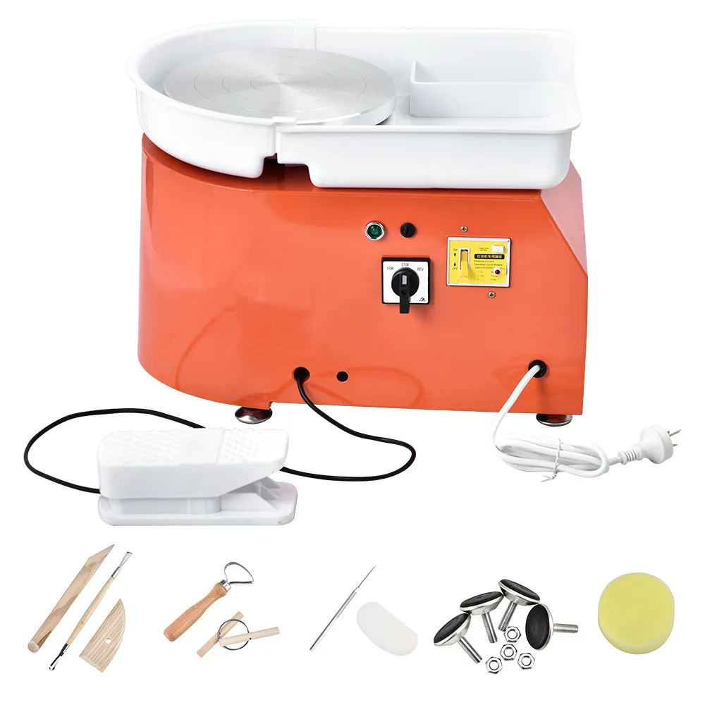 Pottery Forming Machine 220V 350W Electric Pottery Wheel DIY Clay Tool with Tray Flexible Foot Pedal For Ceramic Work Ceramics
Pottery Forming Machine 220V 350W Electric Pottery Wheel DIY Clay Tool with Tray Flexible Foot Pedal For Ceramic Work Ceramics