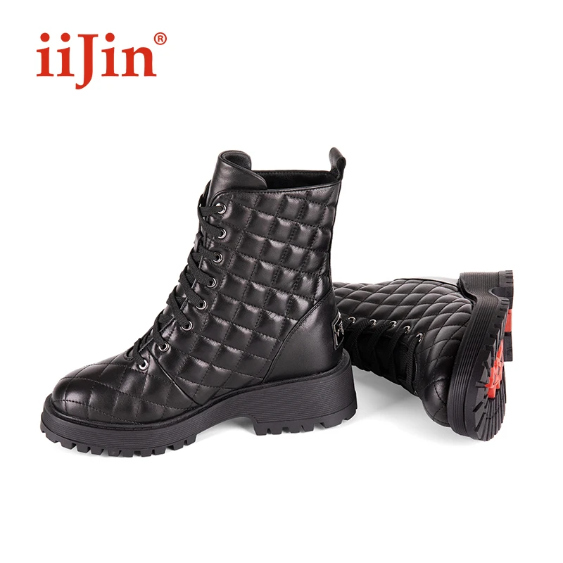 IIJIN Autumn/winter new style diamond lattice street show increase platform Martin boots fashion women's boots femmes bottes 
IIJIN Autumn/winter new style diamond lattice street show increase platform Martin boots fashion women's boots femmes bottes