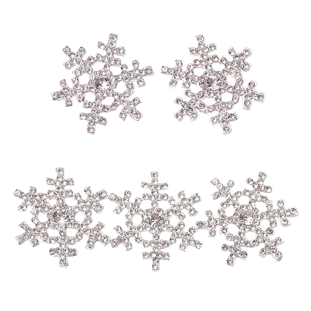 5x Rhinestone Snowflake Shape Embellishments Buttons DIY Craft Silver Tone
5x Rhinestone Snowflake Shape Embellishments Buttons DIY Craft Silver Tone