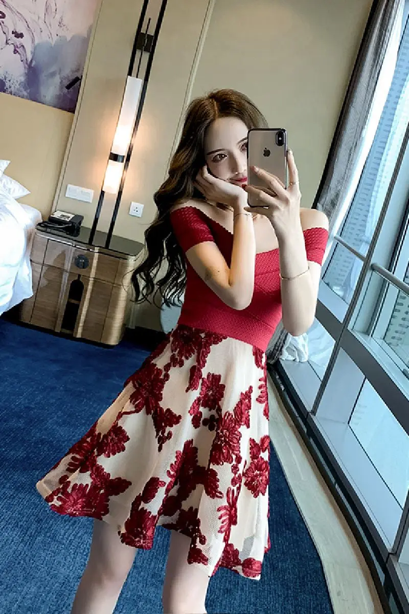 COIGARSAM Women One Piece Korea Dress Summer Casual Short Sleeve High Waist V-Neck Red Dresses Robe Traf
COIGARSAM Women One Piece Korea Dress Summer Casual Short Sleeve High Waist V-Neck Red Dresses Robe Traf