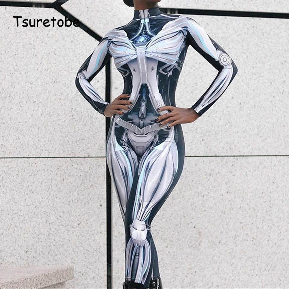 Женский комбинезон с принтом Tsuretobe, осенняя уличная одежда с длинным рукавом, модная облегающая Клубная одежда для вечевечерние НКИ, сексуа... 
Женский комбинезон с принтом Tsuretobe, осенняя уличная одежда с длинным рукавом, модная облегающая Клубная одежда для вечевечерние НКИ, сексуа...