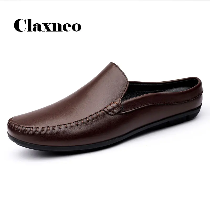Man Shoes Leather 2021 Summer Men's Half Loafers Slip on Casual Flats White Brown Male Moccasins Soft Breathable
Man Shoes Leather 2021 Summer Men's Half Loafers Slip on Casual Flats White Brown Male Moccasins Soft Breathable