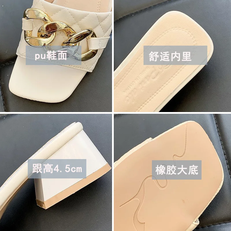 Shoes Woman 2021 Square heel Med Slippers Soft Luxury Slides Rivet Pantofle Block Comfort Designer New Fabric Hoof Heels Rubber
Shoes Woman 2021 Square heel Med Slippers Soft Luxury Slides Rivet Pantofle Block Comfort Designer New Fabric Hoof Heels Rubber