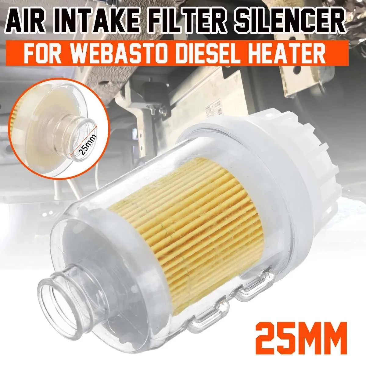 1PC 25mm Car Diesel Heater Air Intake Filter Silencer For Webasto Dometic Eberspacher Heaters Replacement Car accessories
1PC 25mm Car Diesel Heater Air Intake Filter Silencer For Webasto Dometic Eberspacher Heaters Replacement Car accessories