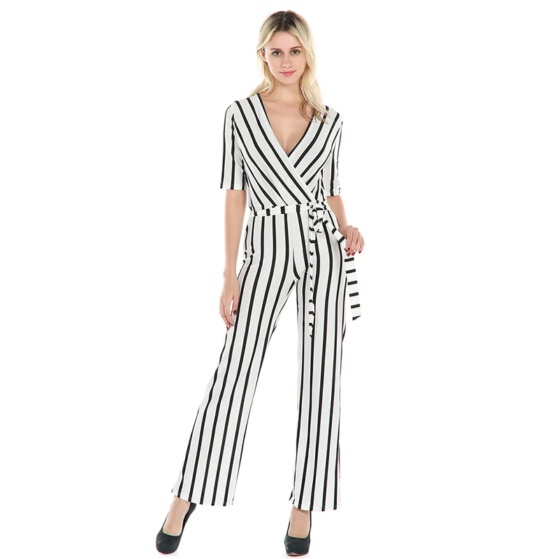 2022 ASpring Women Striped Jumpsuit Sexy Deep V-neck Black And White Slim Striped Jumpsuit Fashion Rompers womens jumpsuit
2022 ASpring Women Striped Jumpsuit Sexy Deep V-neck Black And White Slim Striped Jumpsuit Fashion Rompers womens jumpsuit