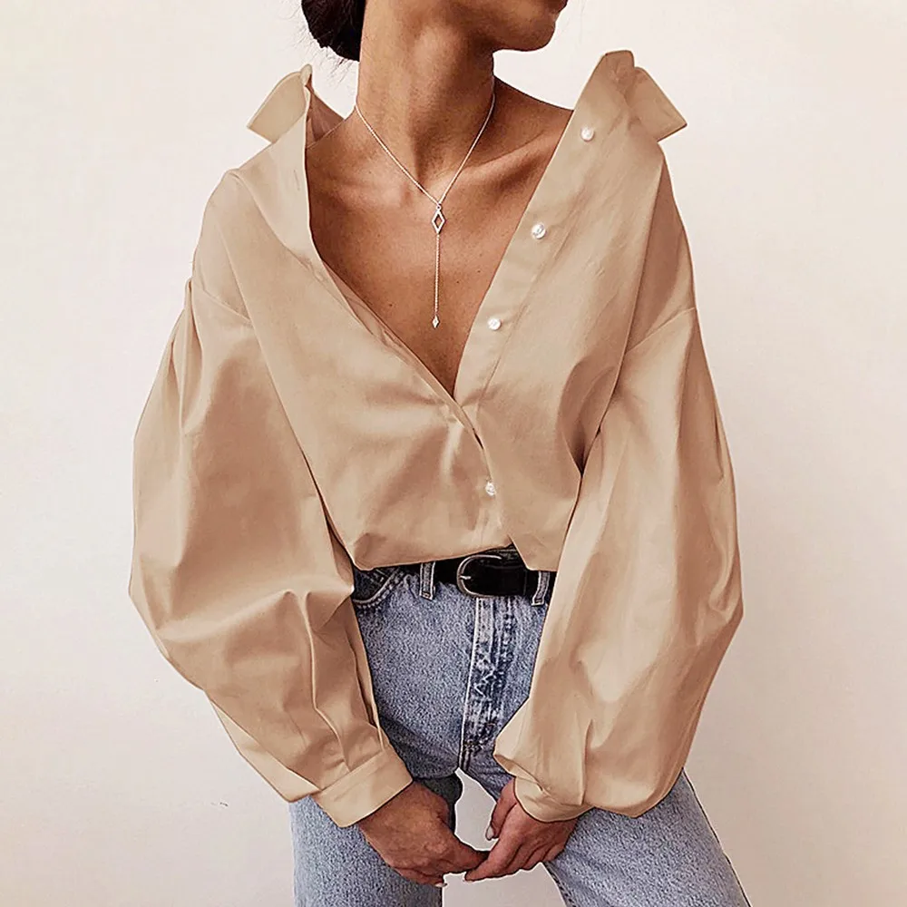 Lantern Sleeve Elegant Sexy Button Vintage Turn Down Collar Blouse New British Style Solid Color Lantern Sleeve Lapel Loose
Lantern Sleeve Elegant Sexy Button Vintage Turn Down Collar Blouse New British Style Solid Color Lantern Sleeve Lapel Loose