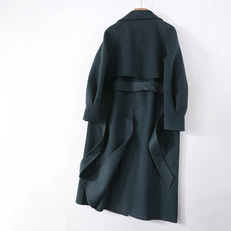 Wool Coat Women Fashionable Autumn And Winter Style Lace Up Double Breasted Cardigan Two Diagonal Pockets With Split Back Hem
Wool Coat Women Fashionable Autumn And Winter Style Lace Up Double Breasted Cardigan Two Diagonal Pockets With Split Back Hem