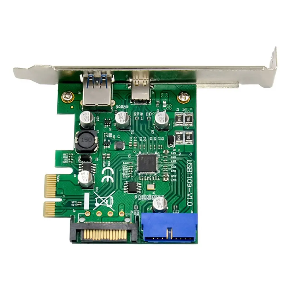 Pci E 4X Express к Usb 3 1 C Type двойной порт адаптер расширения Usb3.0 карта|Адаптеры Type-C| |