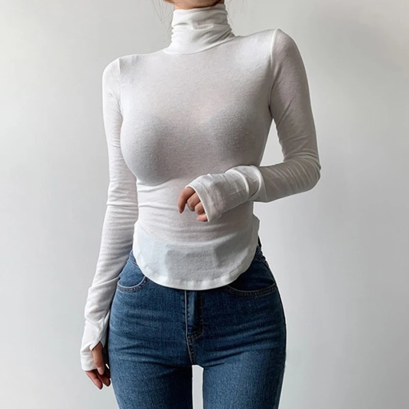 Turtleneck Long Sleeve Shirt Women Chic Sexy Cropped Tops 2022 Summer Black Casual Skinny Slim Basic Woman T Shirts White
Turtleneck Long Sleeve Shirt Women Chic Sexy Cropped Tops 2022 Summer Black Casual Skinny Slim Basic Woman T Shirts White