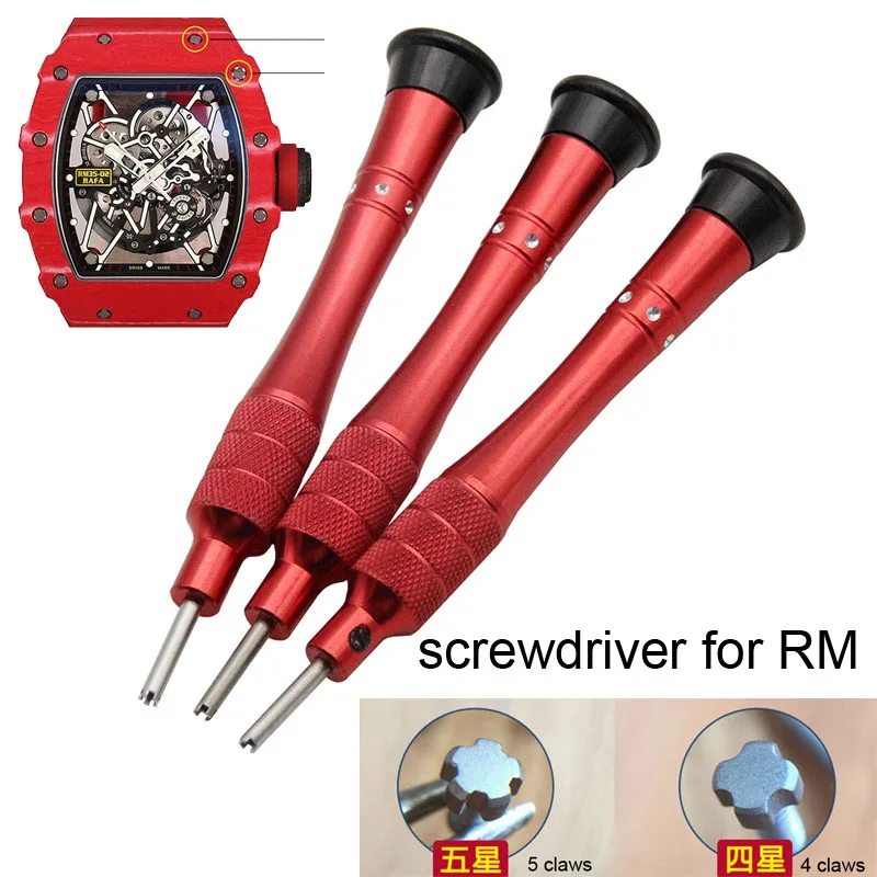 Watch Repair Tool Cover Opener Screwdriver for Richard Mille Watch 3 4 5 Claws Screwdriver RM Strap Removal Tools
Watch Repair Tool Cover Opener Screwdriver for Richard Mille Watch 3 4 5 Claws Screwdriver RM Strap Removal Tools