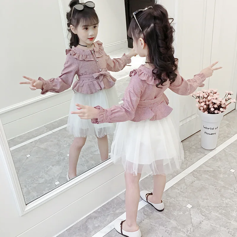 Платье для девочек Новинка 2019 г. весеннее детское платье с бантом модное