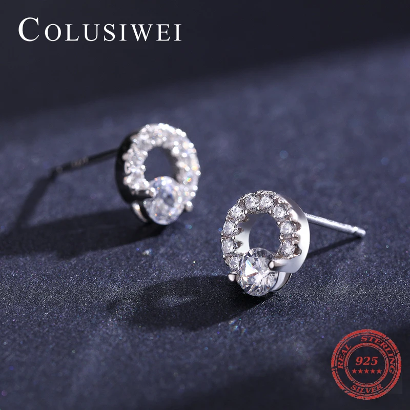 Colusiwei Real 925 Sterling Silver Minimalist Dazzling AAA Zircon with Top Crystal Round Circle Stud Earrings from Women Jewelry
Colusiwei Real 925 Sterling Silver Minimalist Dazzling AAA Zircon with Top Crystal Round Circle Stud Earrings from Women Jewelry