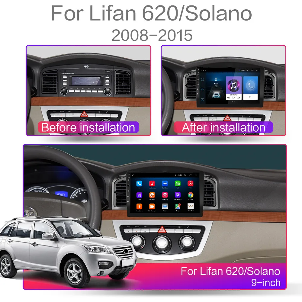 Автомобильный навигатор gps 9 дюймов Android 10 8core Поддержка MirrorLink 2DIN Автомагнитола