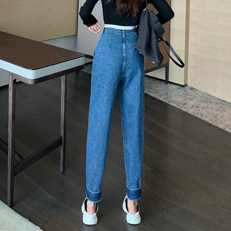 High Waist Jeans Women's Spring Korean Style Loose All-Match Retro Slimming High-Looking Design Sense Cropped Harem Daddy Pants
High Waist Jeans Women's Spring Korean Style Loose All-Match Retro Slimming High-Looking Design Sense Cropped Harem Daddy Pants