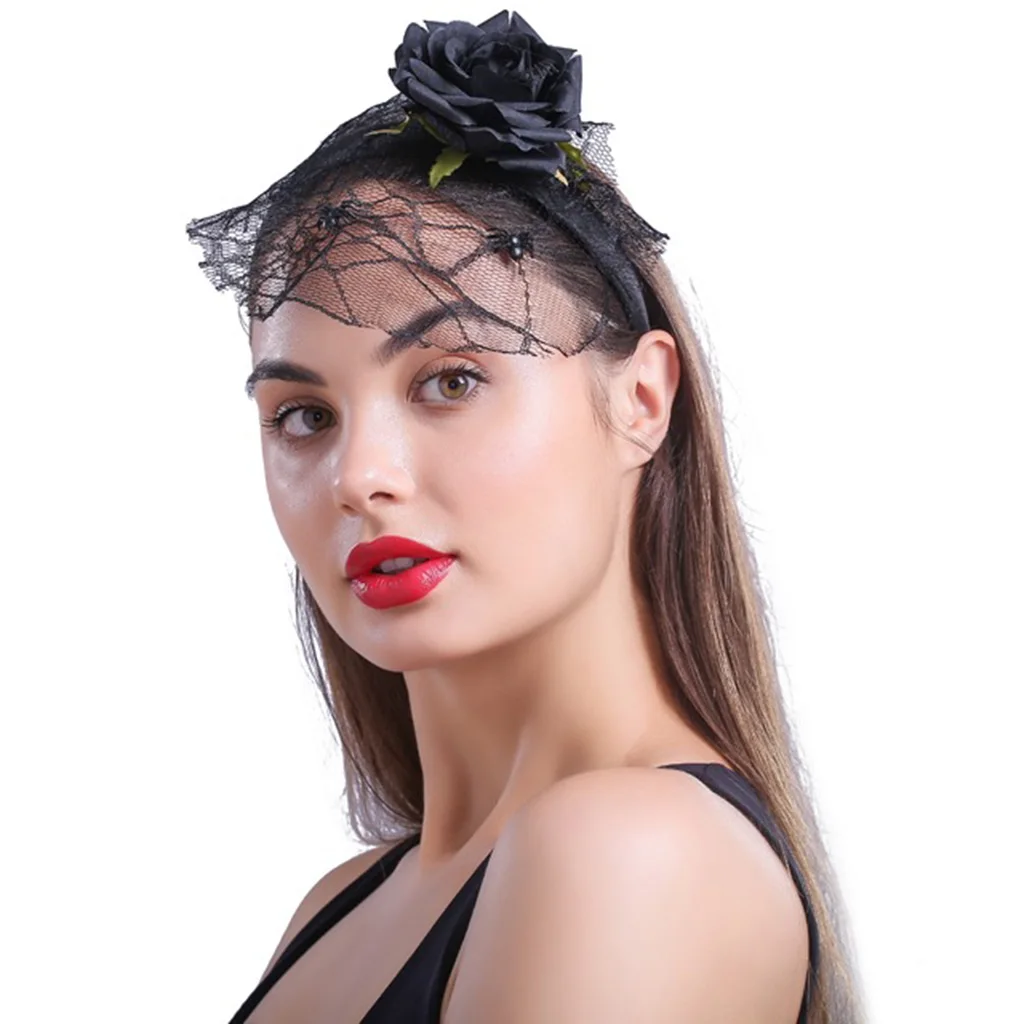 Halloween Black Flower Headband with Veil Headpiece Hair Band Hoop Mexican Fancy Dress Headpiece
Halloween Black Flower Headband with Veil Headpiece Hair Band Hoop Mexican Fancy Dress Headpiece