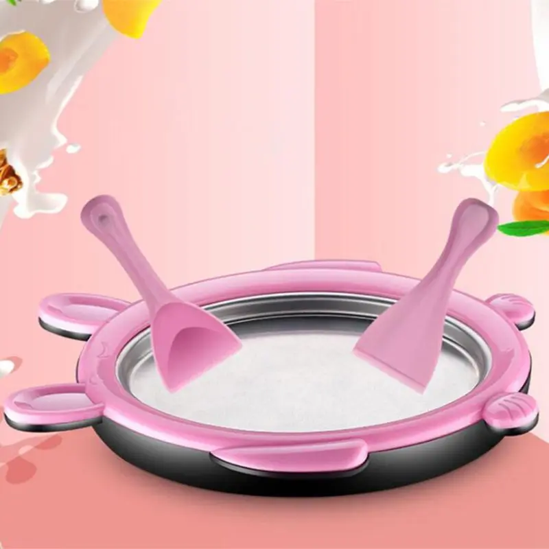 Fried Yogurt Machine Household DIY Preparing Ice Cream Rolls with 2 Spatulas
Fried Yogurt Machine Household DIY Preparing Ice Cream Rolls with 2 Spatulas