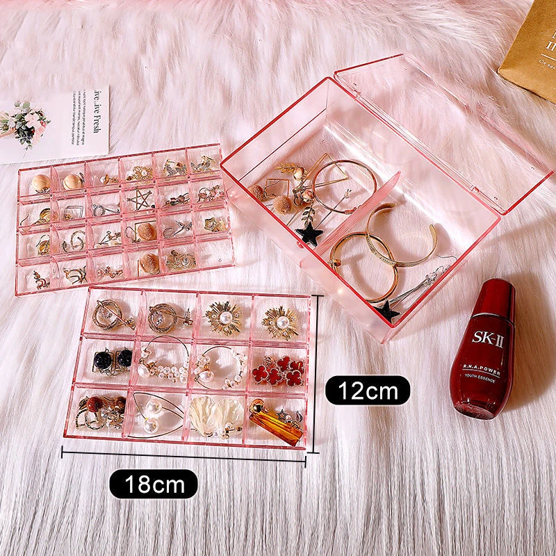 Jewelry Storage Box Jewelry Organizer Earrings Nail Polish Hair Accessories Display Stand Compartmentalized Plastic Box with Lid
Jewelry Storage Box Jewelry Organizer Earrings Nail Polish Hair Accessories Display Stand Compartmentalized Plastic Box with Lid
