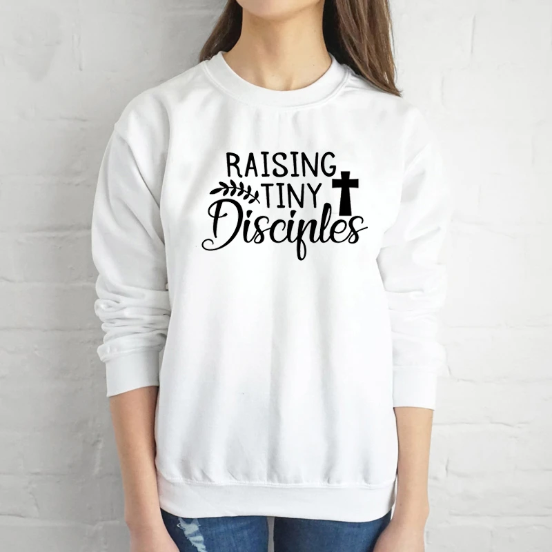 Свитшот с изображением крошечных учеников, Забавный девиз, подарок для матери, девиз, христианские чистые повседневные пуловеры, винтажная ... 
Свитшот с изображением крошечных учеников, Забавный девиз, подарок для матери, девиз, христианские чистые повседневные пуловеры, винтажная ...