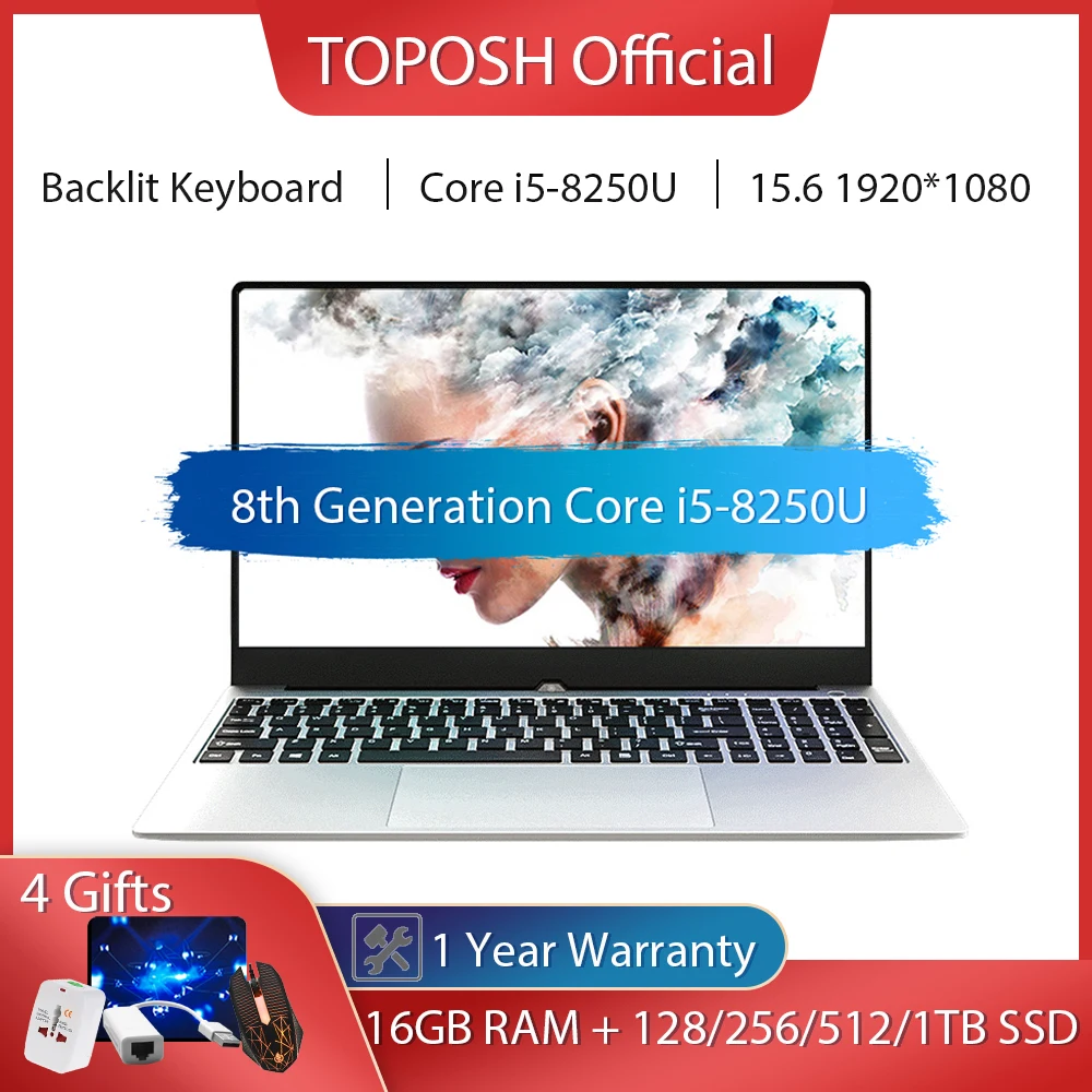 Ноутбук 15,6 дюйма, I5-8250U дюйма, 16 ГБ ОЗУ, Восьмиядерный процессор, металлический ноутбук, клавиатура с лазерной гравировкой, компьютер, офис, п...
Ноутбук 15,6 дюйма, I5-8250U дюйма, 16 ГБ ОЗУ, Восьмиядерный процессор, металлический ноутбук, клавиатура с лазерной гравировкой, компьютер, офис, п...