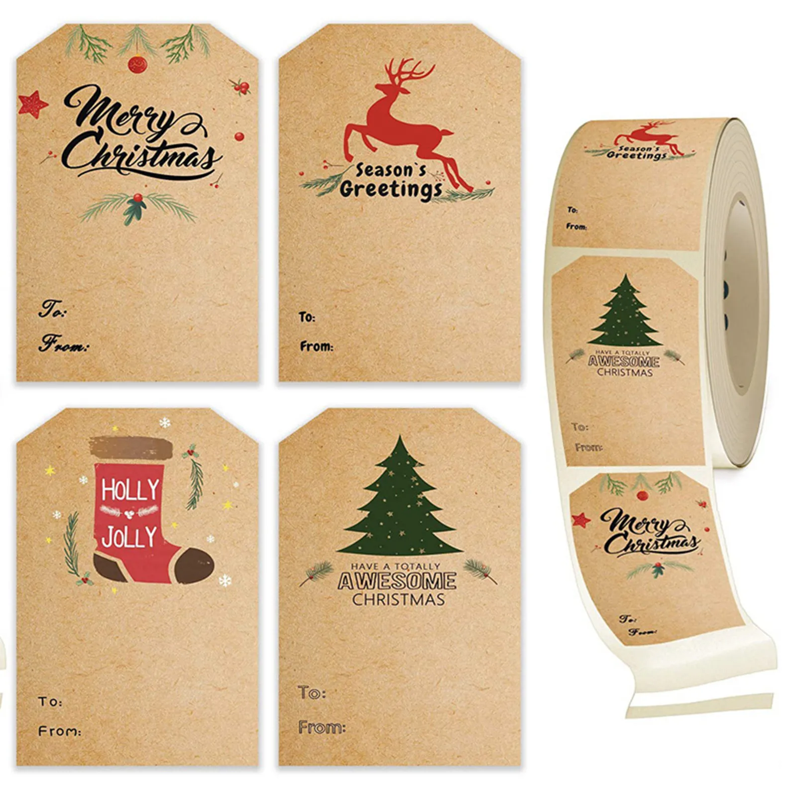 Merry Christmas Gift Sticker Kraft Paper Christmas Tree Elk Label DIY Party Decor Stickers Wrapping Gift Box Label Natural
Merry Christmas Gift Sticker Kraft Paper Christmas Tree Elk Label DIY Party Decor Stickers Wrapping Gift Box Label Natural