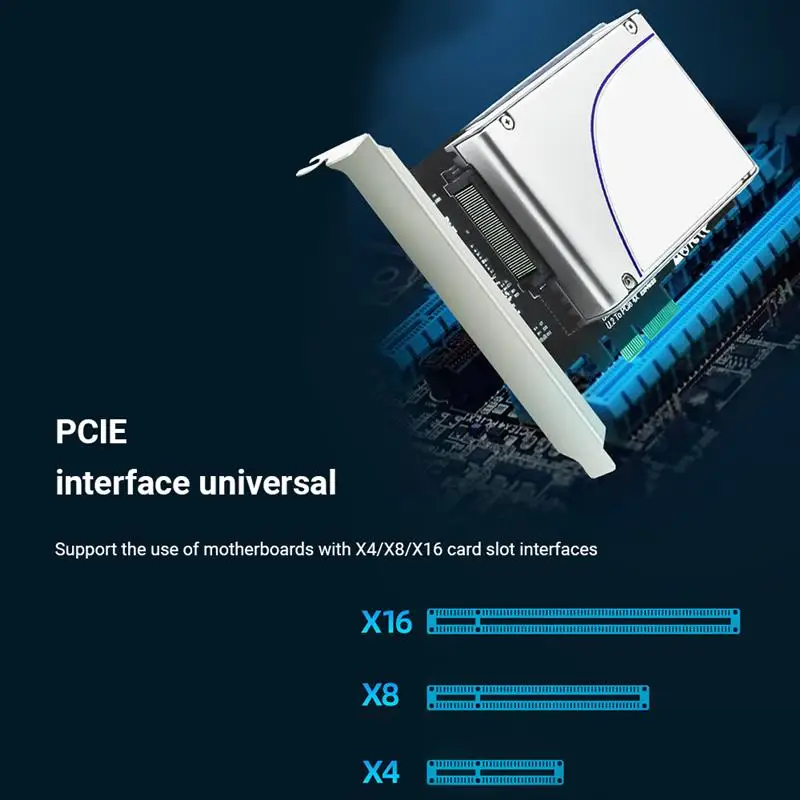 PCI-E Riser Card U.2 to PCI Express 3.0 4 Computer Hard Drive U.2 SSD Expansion Adapter Card for X4/X8/X16 MIner Motherboard
PCI-E Riser Card U.2 to PCI Express 3.0 4 Computer Hard Drive U.2 SSD Expansion Adapter Card for X4/X8/X16 MIner Motherboard