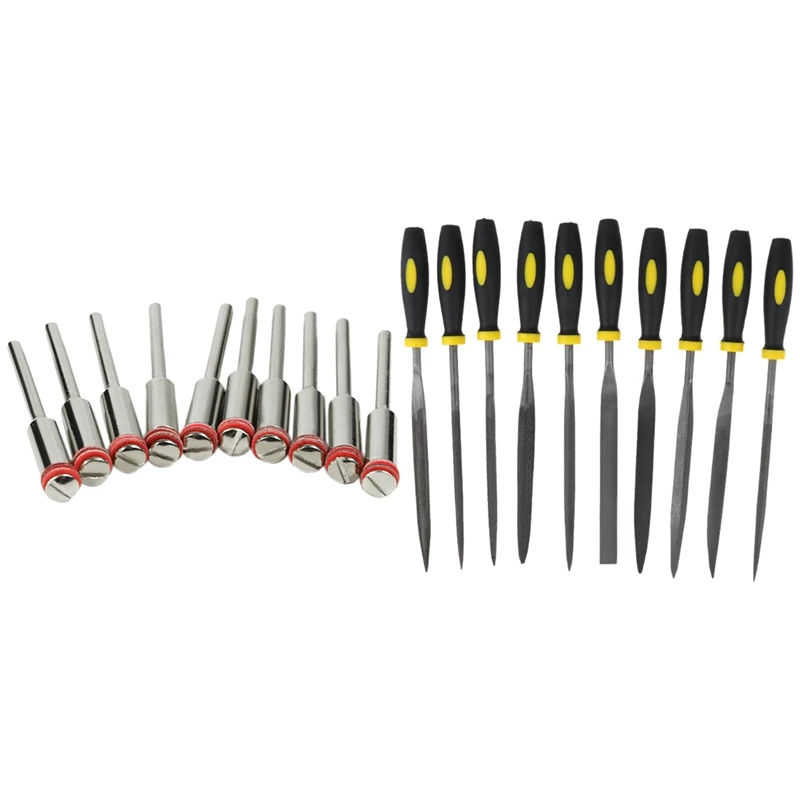 10 Pcs 3X140mm Needle File & 10 Pcs 3.0Mm Handle/Steel Screw Mandrel Shank Cutter-Off Holder Rotary Accessories Tools
10 Pcs 3X140mm Needle File & 10 Pcs 3.0Mm Handle/Steel Screw Mandrel Shank Cutter-Off Holder Rotary Accessories Tools