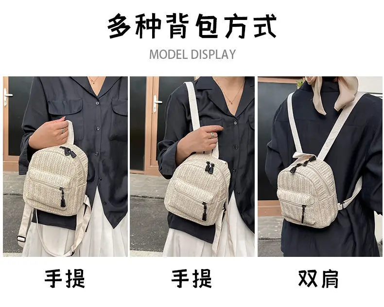 Newest Hot Women Straw Rattan Woven Travel Backpacks Girls Summer Beach Shoulder Schoolbags Rucksack Tote Purse
Newest Hot Women Straw Rattan Woven Travel Backpacks Girls Summer Beach Shoulder Schoolbags Rucksack Tote Purse