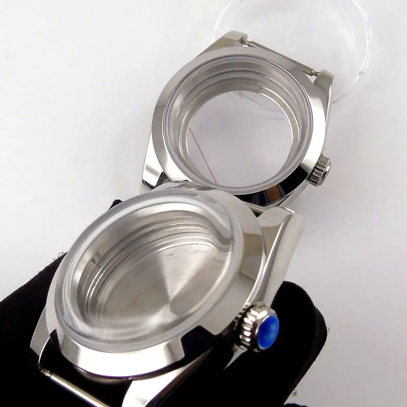 36mm or 39mm Silver Flat Sapphire Crystal/Mineral Arched Polished Bezel Fit NH35 35A NH36 36A Automatic Movement Watch Case
36mm or 39mm Silver Flat Sapphire Crystal/Mineral Arched Polished Bezel Fit NH35 35A NH36 36A Automatic Movement Watch Case