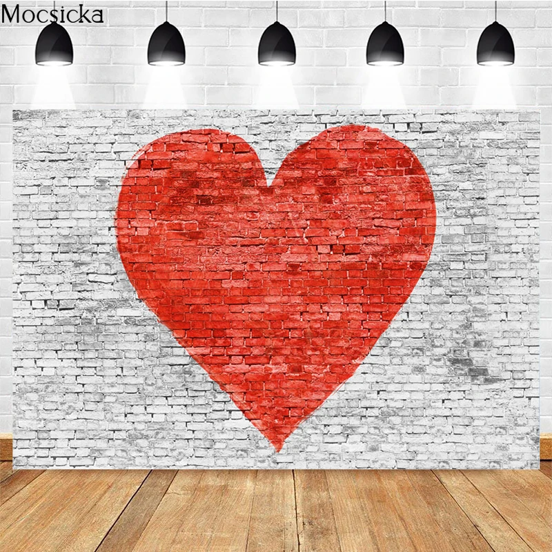 Valentine's Day Party Photography Background Shabby Brick Wall Red Love Decoration Props Child Portrait Photo Backdrop Studio
Valentine's Day Party Photography Background Shabby Brick Wall Red Love Decoration Props Child Portrait Photo Backdrop Studio