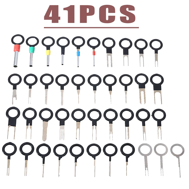 41pcs/set Auto Wire Harness Terminal Removal Needle Crimp Connector Pin Extractor Release Retractor Auto Repair Casing Tools
41pcs/set Auto Wire Harness Terminal Removal Needle Crimp Connector Pin Extractor Release Retractor Auto Repair Casing Tools