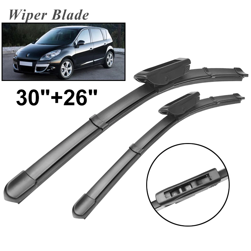 Okowiper RHD & LHD Front Wiper Blades For Renault Scenic Mk3 2009 - 2016 Windshield Windscreen Front Window 30"+26" 
Okowiper RHD & LHD Front Wiper Blades For Renault Scenic Mk3 2009 - 2016 Windshield Windscreen Front Window 30"+26"