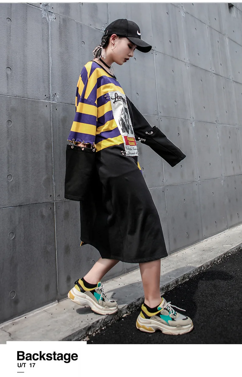 Vefadisa Plus Size Asymmetrical Striped Women Dress 2021 Spring Irregular Long Sleeve Dress Patchwork Women Long Dress QYF225
Vefadisa Plus Size Asymmetrical Striped Women Dress 2021 Spring Irregular Long Sleeve Dress Patchwork Women Long Dress QYF225