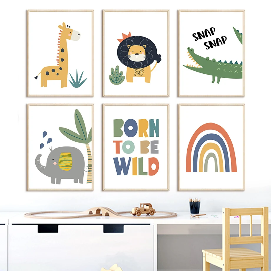 Lion Giraffe Elephant Rainbow Wall Art Canvas Painting Nordic Nursery Animal Posters And Prints Wall Pictures Kids Room Decor
Lion Giraffe Elephant Rainbow Wall Art Canvas Painting Nordic Nursery Animal Posters And Prints Wall Pictures Kids Room Decor