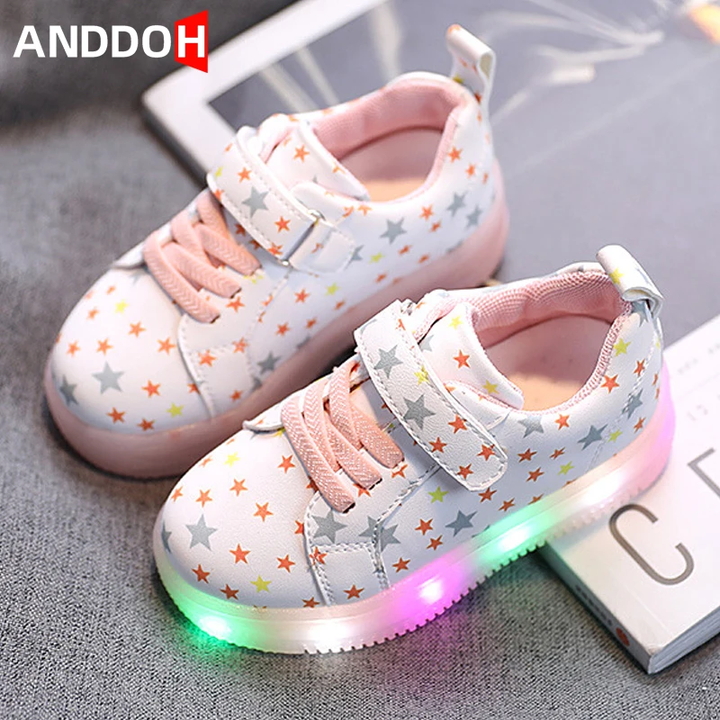Size 21-30 Girls Luminous Shoes For Kids Children Glowing Sneakers With LED Lights Baby Light Up Toddler Shoes For Girls Kids
Size 21-30 Girls Luminous Shoes For Kids Children Glowing Sneakers With LED Lights Baby Light Up Toddler Shoes For Girls Kids