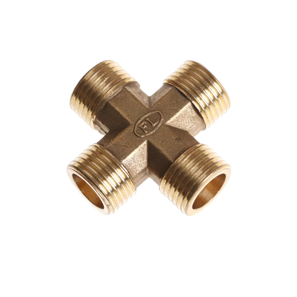 High Quality 1/2" BSP Male Thread 4 Way Brass Cross Pipe Fitting Adapter Coupler Connector For Water Fuel Gas
High Quality 1/2" BSP Male Thread 4 Way Brass Cross Pipe Fitting Adapter Coupler Connector For Water Fuel Gas