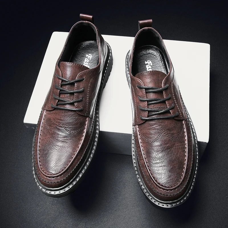 Summer Leather Shoes Men Casual Shoes Fashion Hand Stitching Leather Men's Boots Brown Sneakers For Piergitar Business
Summer Leather Shoes Men Casual Shoes Fashion Hand Stitching Leather Men's Boots Brown Sneakers For Piergitar Business