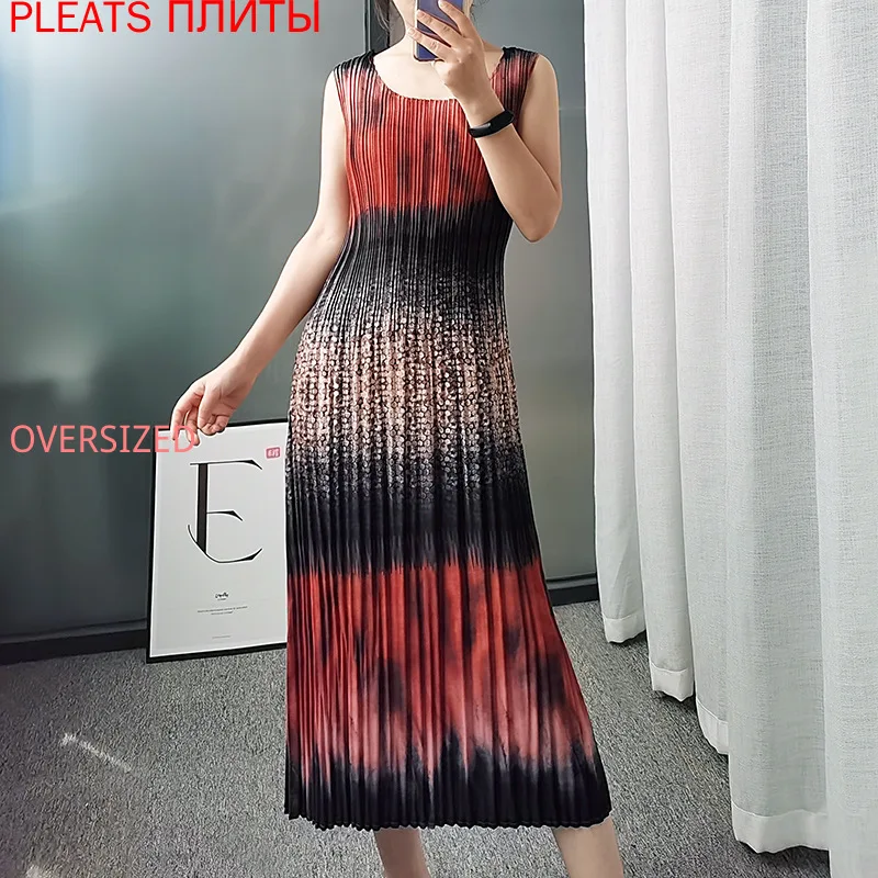 Miyake Pleated Slim Vest Dress Show Thin New Pleats Vestido De Mujer Robes Robe Femme Vestidos
Miyake Pleated Slim Vest Dress Show Thin New Pleats Vestido De Mujer Robes Robe Femme Vestidos