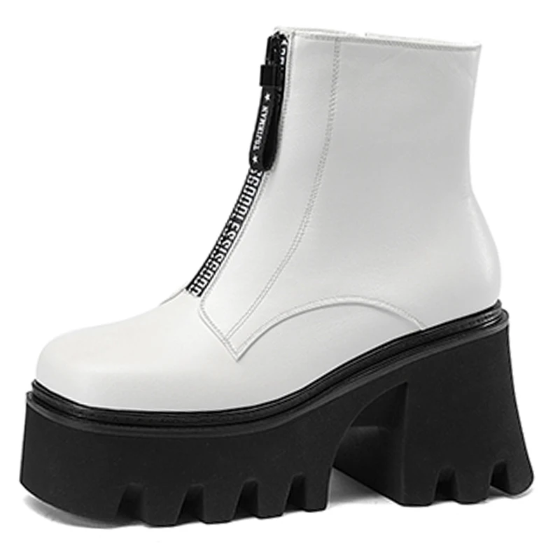 2021 New Autumn Winter Ankle Boots Women Shoes Thick Bottom Black White Round Toe Footwear Elegant Height Increasing Punk A20
2021 New Autumn Winter Ankle Boots Women Shoes Thick Bottom Black White Round Toe Footwear Elegant Height Increasing Punk A20