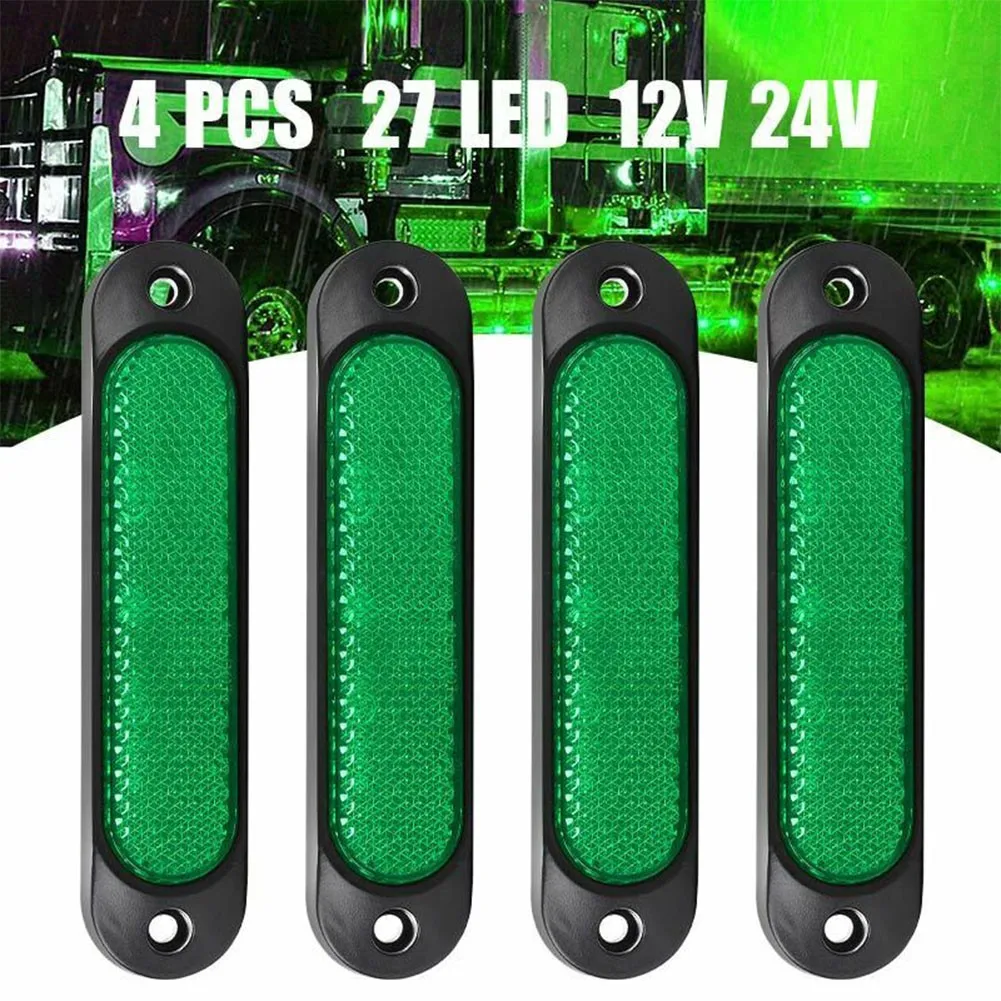 4pcs 3030 SMD Motorcycle 27-LED Reflector Rear Tail Brake Turn Signal Light Universal Waterproof IP67 Side Marker Lights
4pcs 3030 SMD Motorcycle 27-LED Reflector Rear Tail Brake Turn Signal Light Universal Waterproof IP67 Side Marker Lights