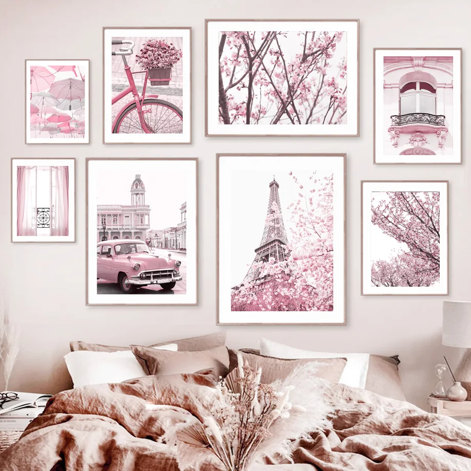 Pink Flower Balcony Tower Paris Car Bicycle Umbrella Wall Art Print Canvas Painting Nordic Poster Decor Pictures For Living Room
Pink Flower Balcony Tower Paris Car Bicycle Umbrella Wall Art Print Canvas Painting Nordic Poster Decor Pictures For Living Room