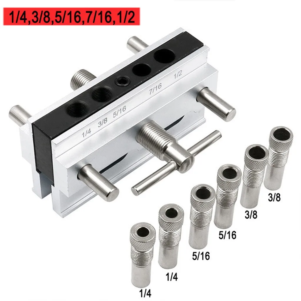 Self-centering Woodworking Doweling Drill Guide Wood Dowel Puncher Locator Tools Kit for Carpentry Woodworking Joints Tools
Self-centering Woodworking Doweling Drill Guide Wood Dowel Puncher Locator Tools Kit for Carpentry Woodworking Joints Tools